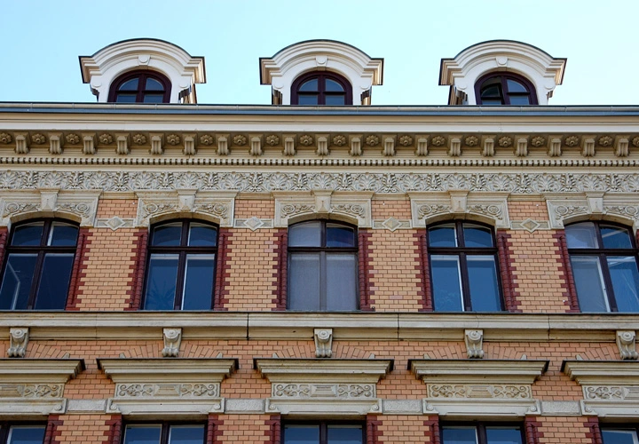 Goldschmidtstraße 16, Fassade, Dach